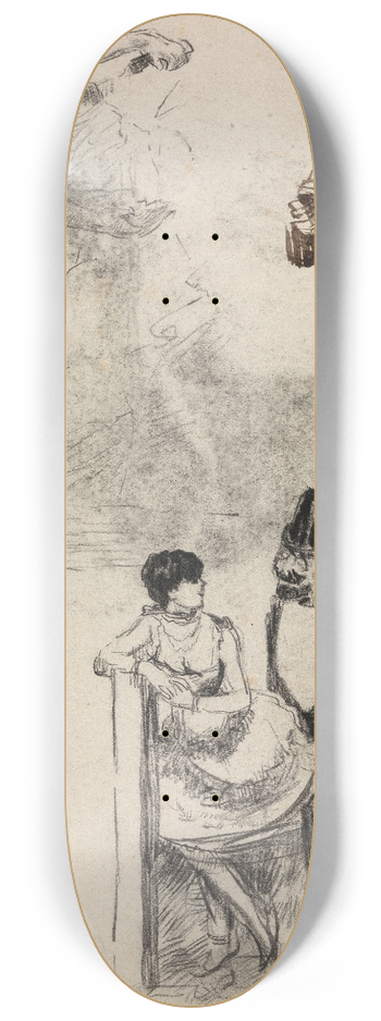 James Ensor - The Little Fountain and Other Figures 8.25 inch art skate deck