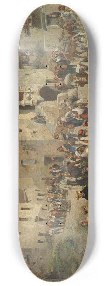 Alois Schnn - Market In Sarajevo 8.25 inch art skate deck