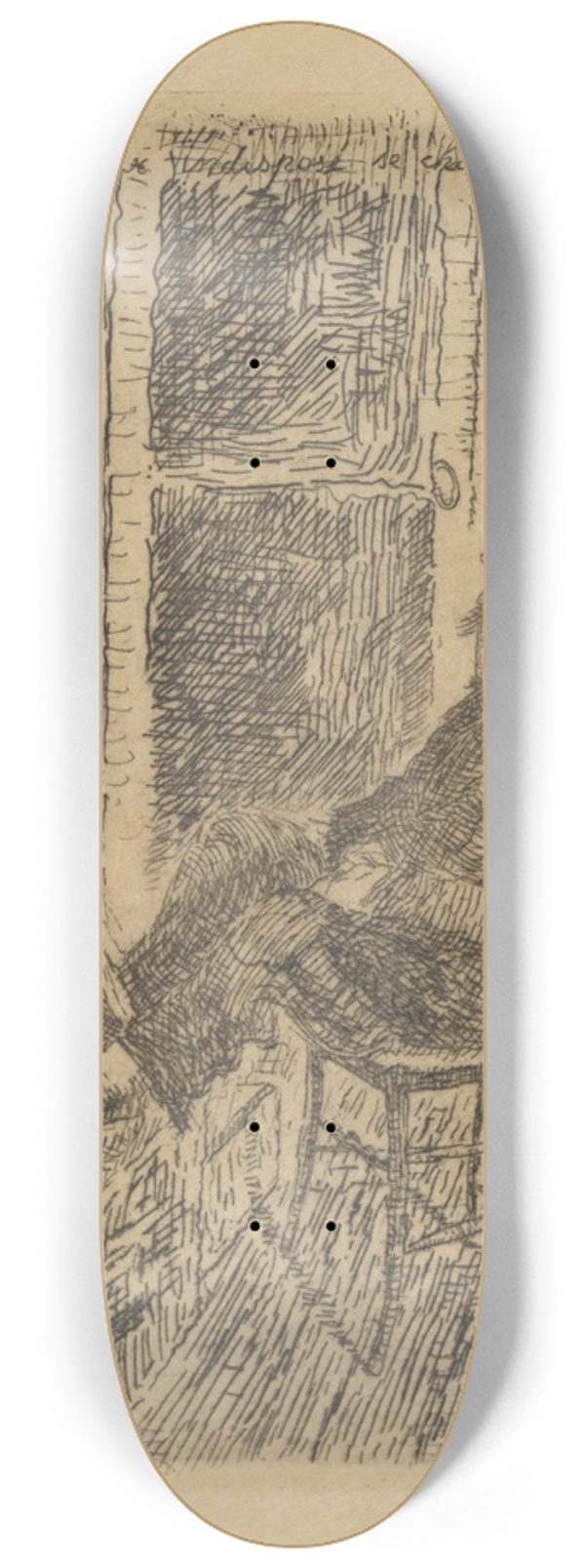 James Ensor - Zieke luizenbos bij de kachel 8.25 inch art skate deck