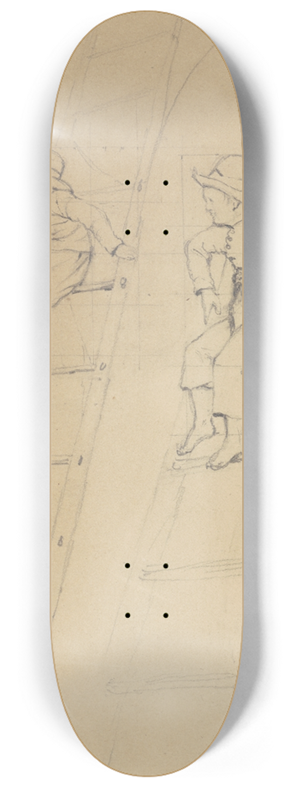 James Goodwyn Clonney - Studies of a Boy on a Ladder 8.25 inch art skate deck