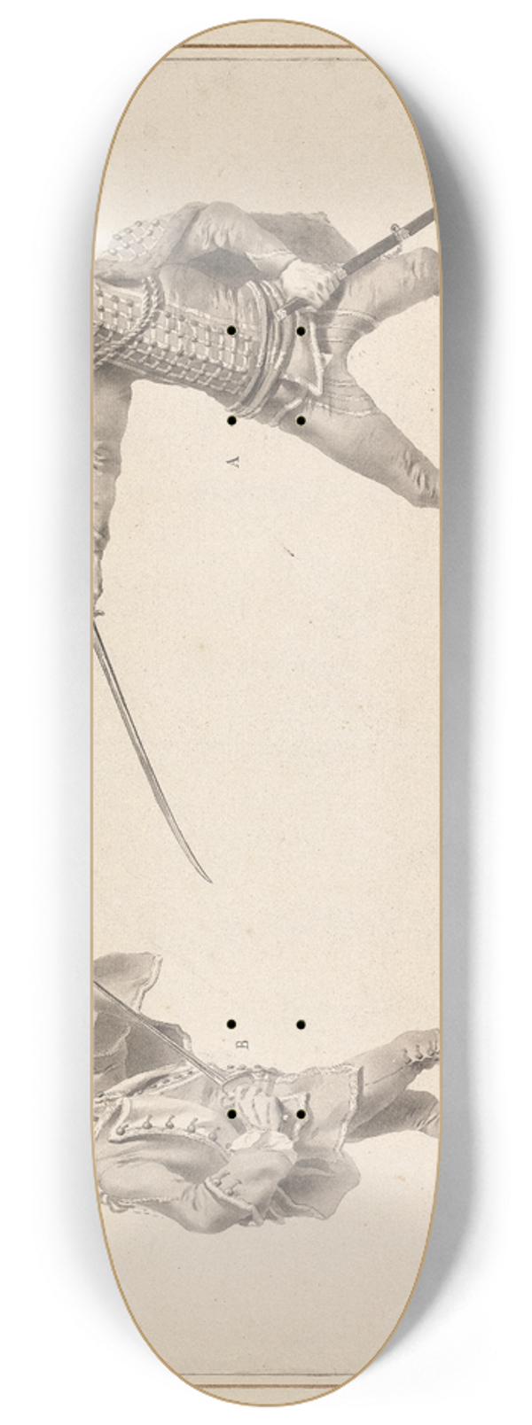 James Gwin - Garde de lEspadonneur. Figure A. Garde Dfensive du Pointeur. Figure B. 8.25 inch art skate deck