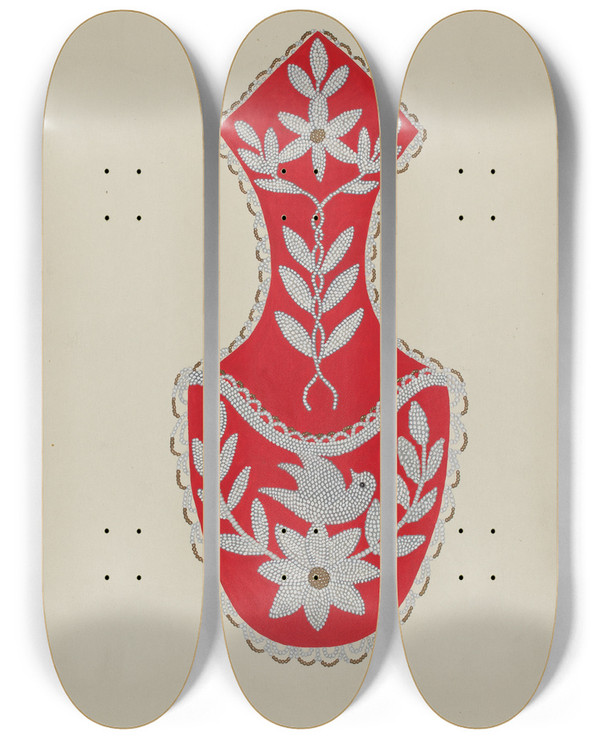 Triptych art skateboard deck of Gordena Jackson Watch Holder by Gordena Jackson