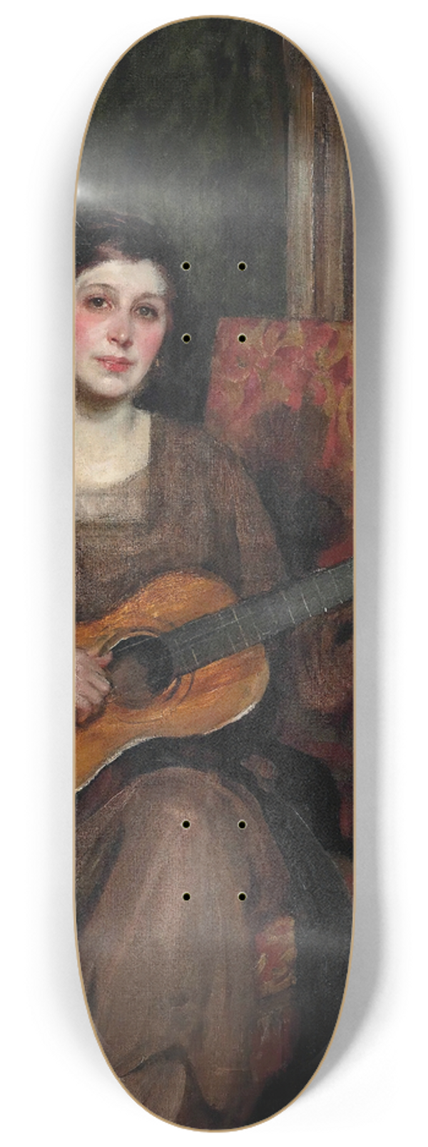 James Jebusa Shannon - Portrait of Florence Shannon, the artists wife 8.25 inch art skate deck