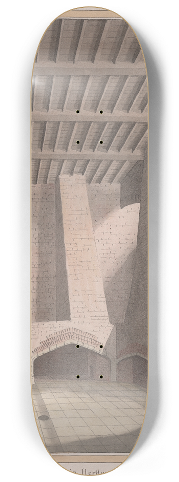 James Lambert of Lewes - Herstmonceux Castle, East Sussex: The Kitchen 8.25 inch art skate deck