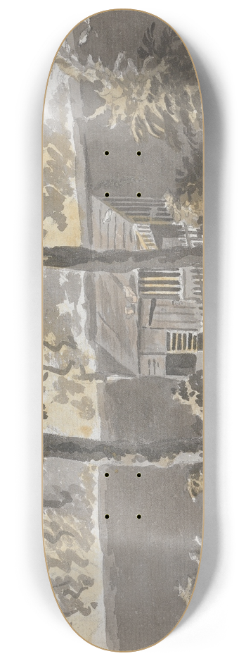 James Miller - Trees before a House 8.25 inch art skate deck