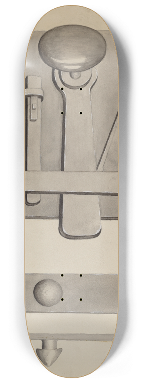 James M. Lawson - Combination Latch-Lock 8.25 inch art skate deck