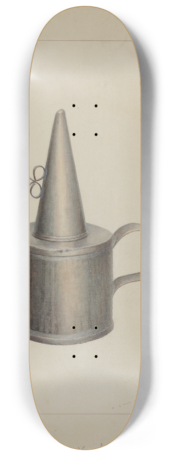 James M. Lawson - Whale Oil Lamp 8.25 inch art skate deck