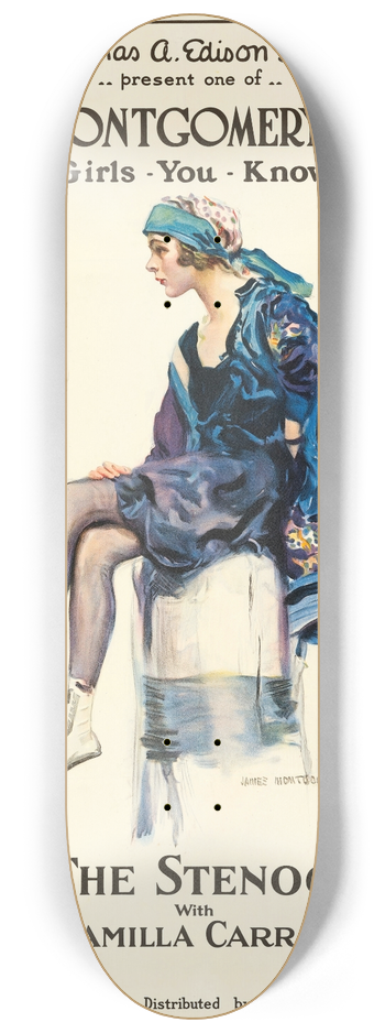 James Montgomery Flagg - The Stenog 8.25 inch art skate deck