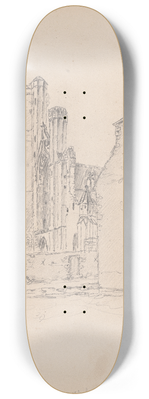 James Moore - Dunkeld Cathedral, Scotland 8.25 inch art skate deck