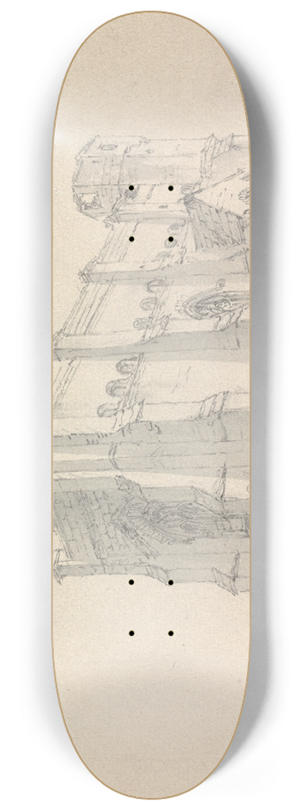 James Moore - St. Catherines Chapel, Abbotsbury, Dorset, England 8.25 inch art skate deck