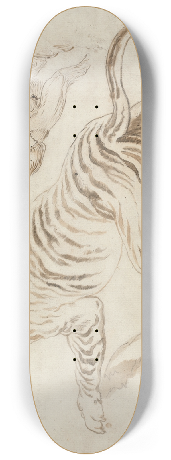 James Northcote - Study for a Tiger and Monkeys 8.25 inch art skate deck