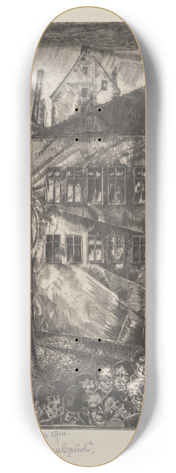 Aloys Wach - Zusammenbruch 8.25 inch art skate deck