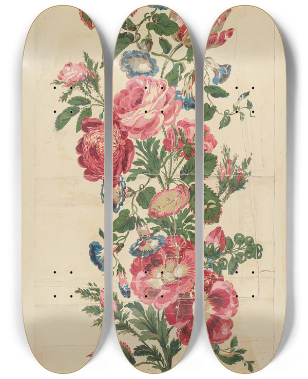 Triptych art skateboard deck of Gilbert Sackerman Wall Paper by Gilbert Sackerman (20-)