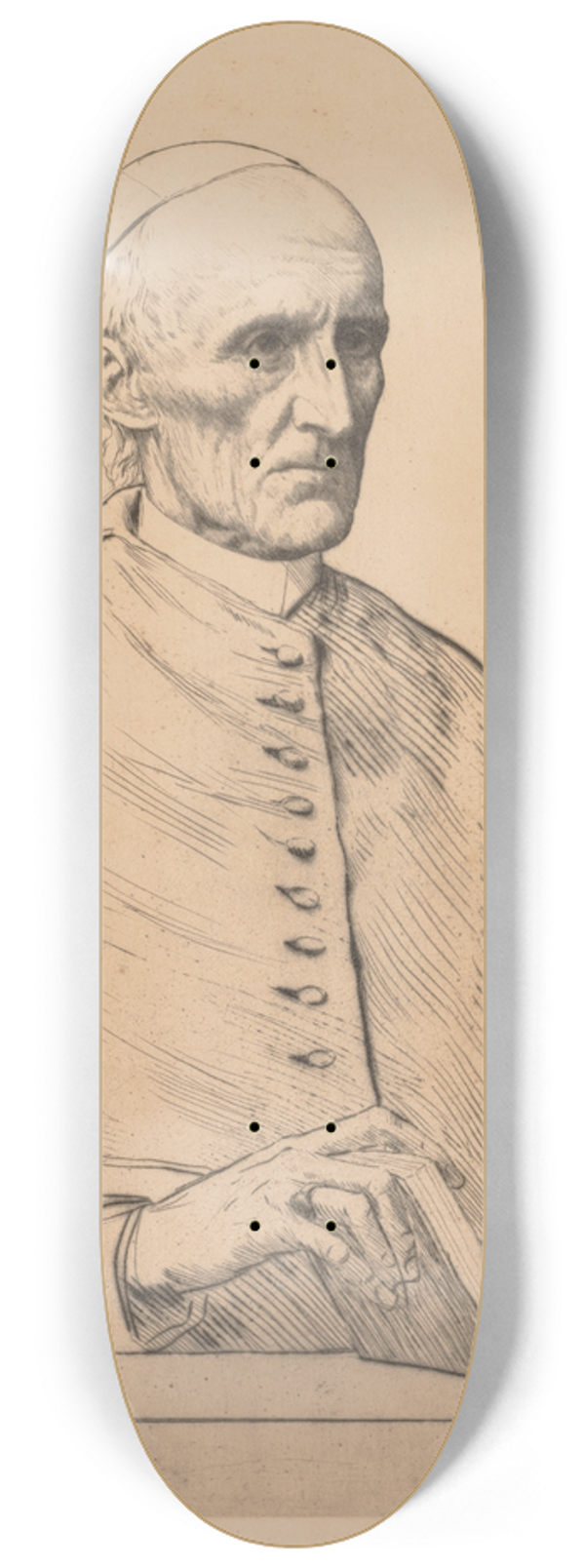 Alphonse Legros - Cardinal Manning 8.25 inch art skate deck
