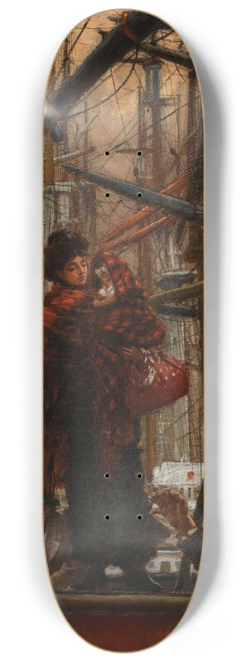 James Tissot - Emigrants 8.25 inch art skate deck