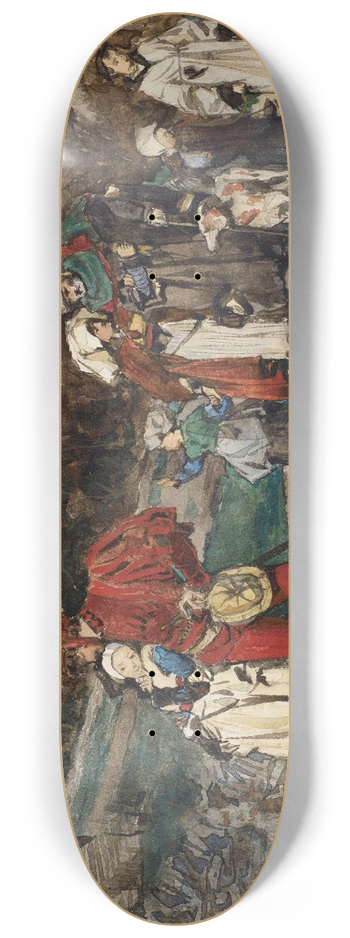 James Tissot - Le dpart du fianc 8.25 inch art skate deck