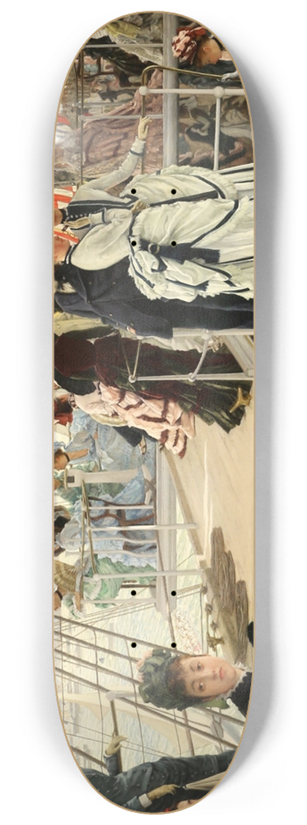 James Tissot - The Ball on Shipboard 8.25 inch art skate deck