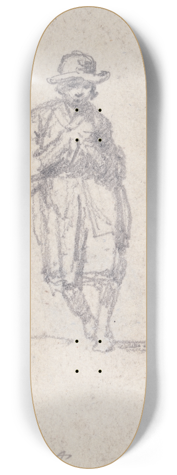 James Ward - A Boy Leaning against a Table 8.25 inch art skate deck
