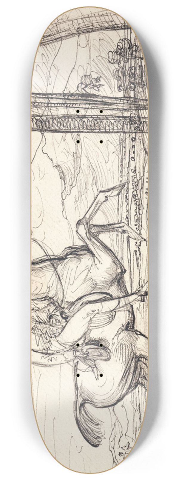 James Ward - A Horseman in a Landscape 8.25 inch art skate deck