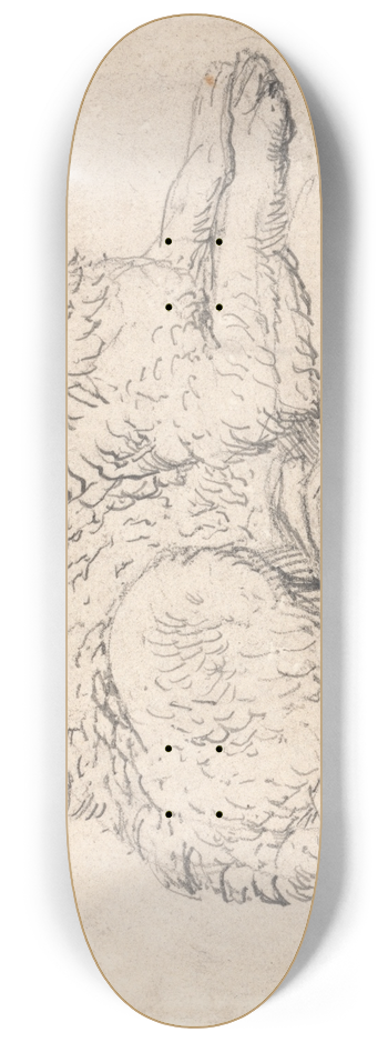 James Ward - Arctic Dog, Facing Right 8.25 inch art skate deck