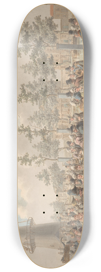 Jan Anthonie Langendijk - De vismarkt te Rotterdam 8.25 inch art skate deck