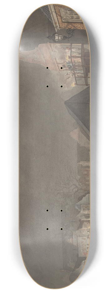 Jan Anthonie Langendijk - Kermis op de Botermarkt te Amsterdam 8.25 inch art skate deck