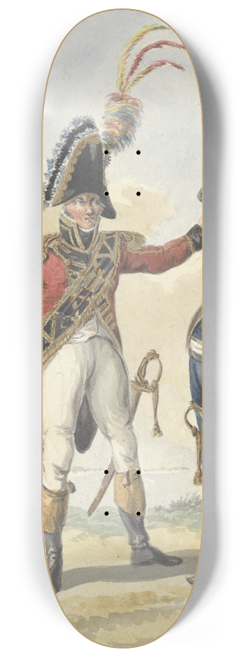 Jan Anthonie Langendijk - Twee staande officieren 8.25 inch art skate deck