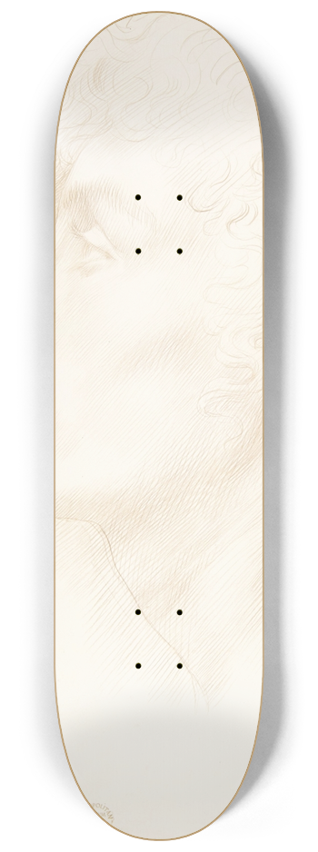 Alphonse Legros - Head of an Irish Girl 8.25 inch art skate deck