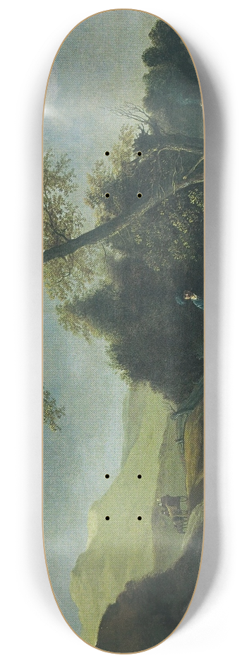 Jan Baptist Wolfaerts - Landschap met jagers en rustende reizigers 8.25 inch art skate deck