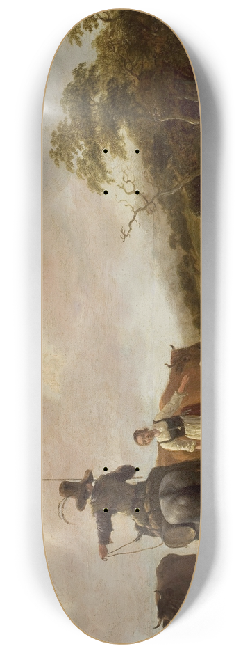 Jan Baptist Wolfaerts - Pastoral landscape 8.25 inch art skate deck