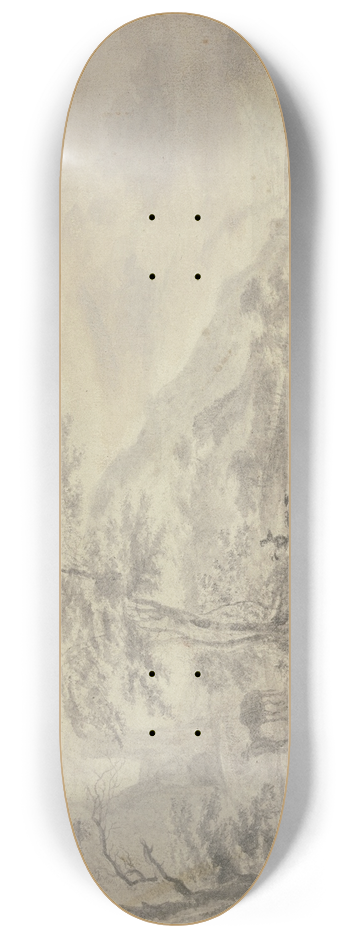 Jan Both - River landscape with figures 8.25 inch art skate deck
