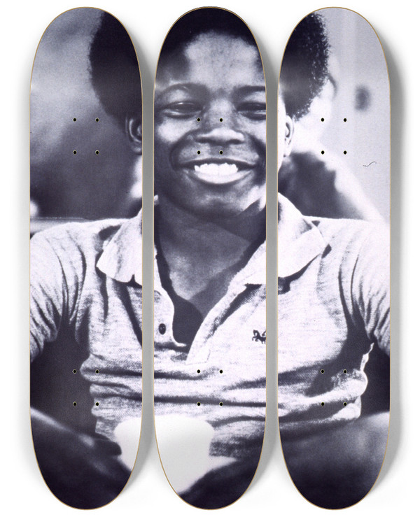 Triptych art skateboard deck of National Caries Program Smile Fluroide Makes It So Easy by National Caries Program (20-)