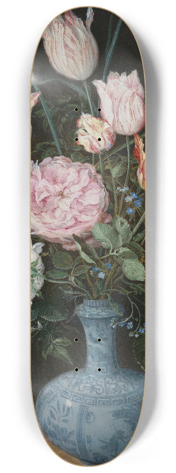 Jan Brueghel The Elder - Flowers in a Wan-Li Vase 8.25 inch art skate deck