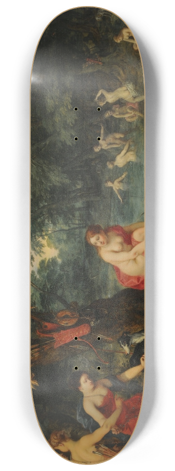 Jan Brueghel The Elder - Nymphs bathing 8.25 inch art skate deck