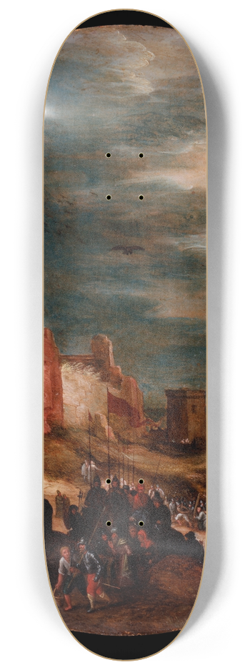 Jan Brueghel The Elder - Road to Golgotha 8.25 inch art skate deck