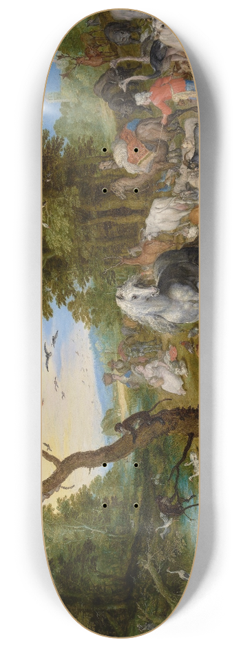 Jan Brueghel The Elder - The Entry of the Animals into Noahs Ark 8.25 inch art skate deck