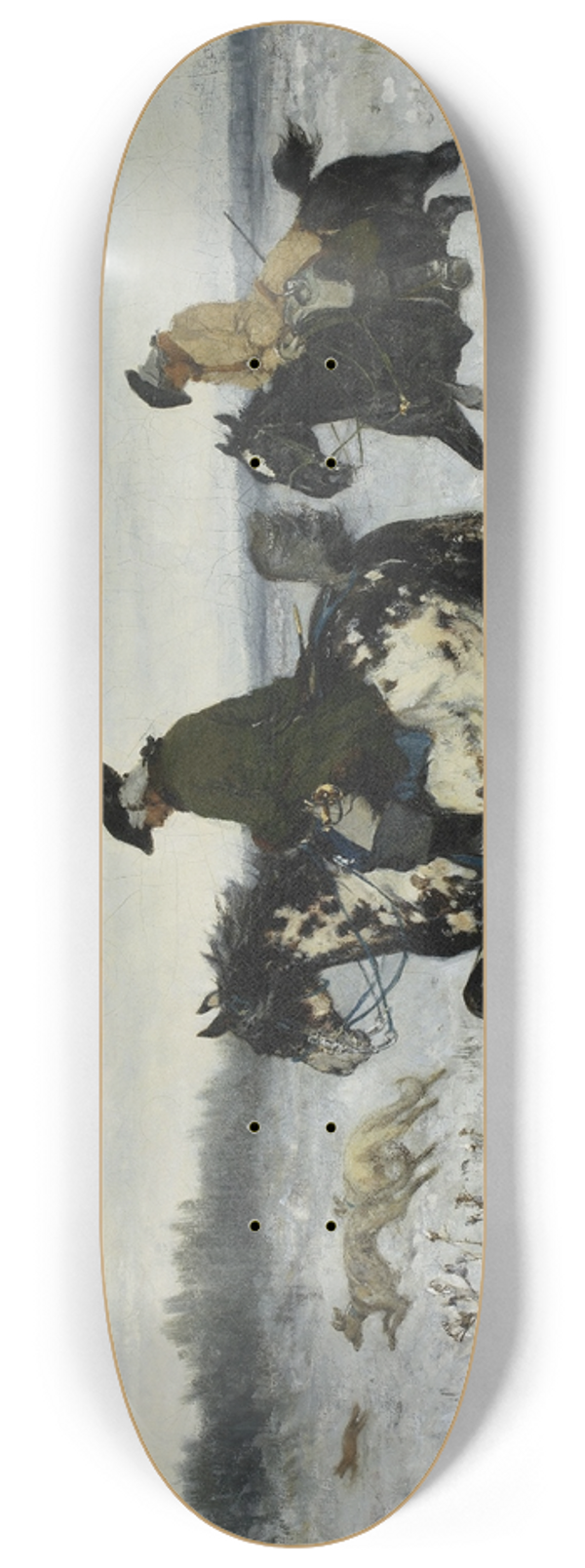 Jan Chemiski - Hunting with greyhounds 8.25 inch art skate deck