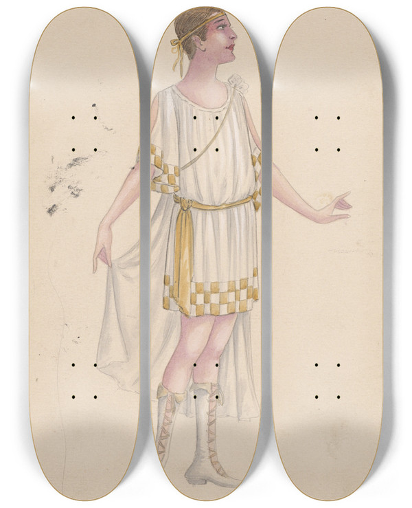 Triptych art skateboard deck of Will R Barnes Hope6 by Will R Barnes (1939)