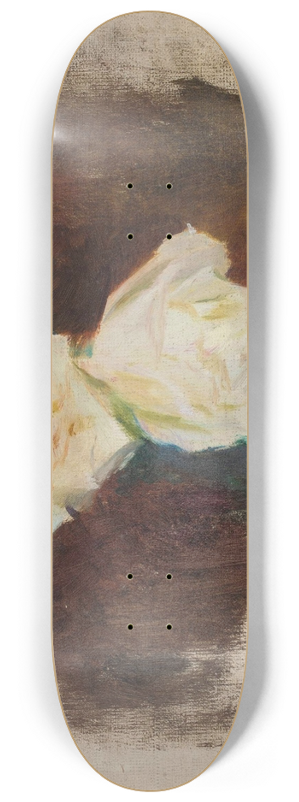 Jan Cigliski - White roses 8.25 inch art skate deck