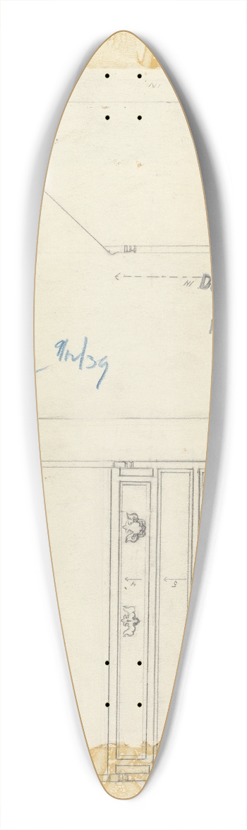 Aaron Dermansky - American Desk 39.3 inch art pintail longboard deck