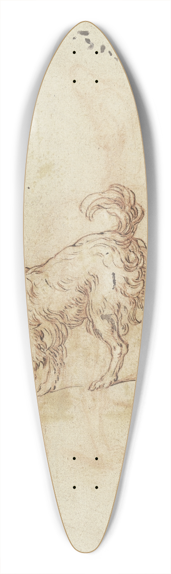 Abraham Bloemaert - Study sheet; two dogs 39.3 inch art pintail longboard deck