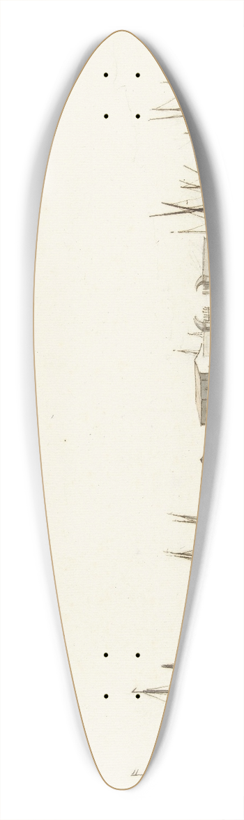 Abraham-Louis-Rodolphe Ducros - Haven van Barletta met schepen 39.3 inch art pintail longboard deck