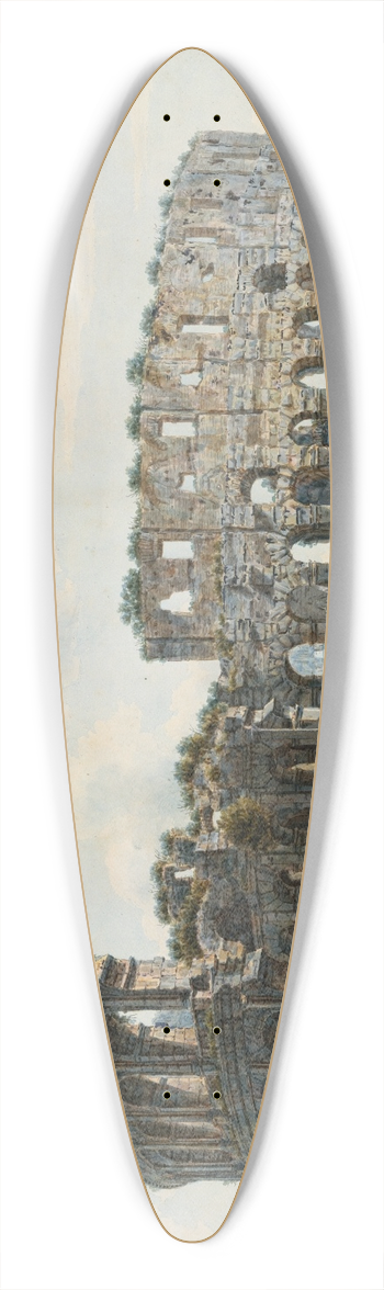 Abraham-Louis-Rodolphe Ducros - The Colosseum, Rome. 39.3 inch art pintail longboard deck