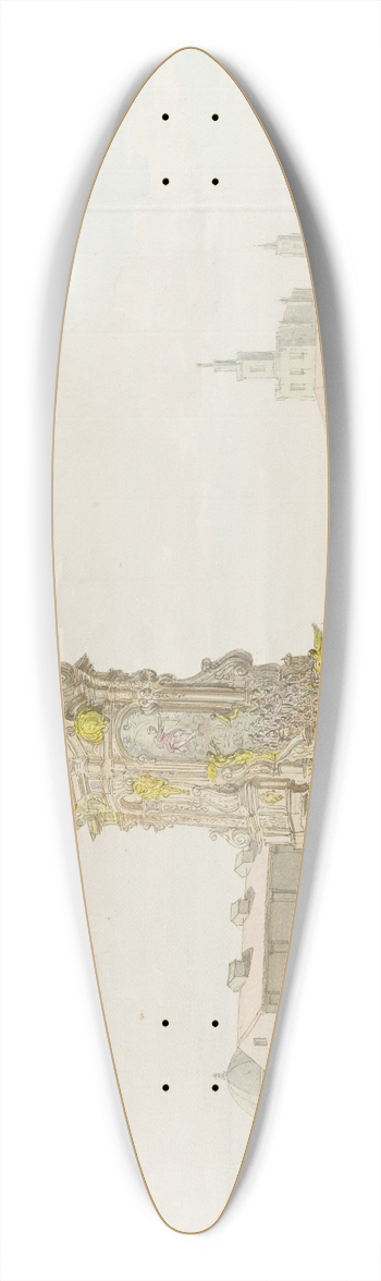 Abraham-Louis-Rodolphe Ducros - Triomfwagen voor Santa Rosalia 39.3 inch art pintail longboard deck