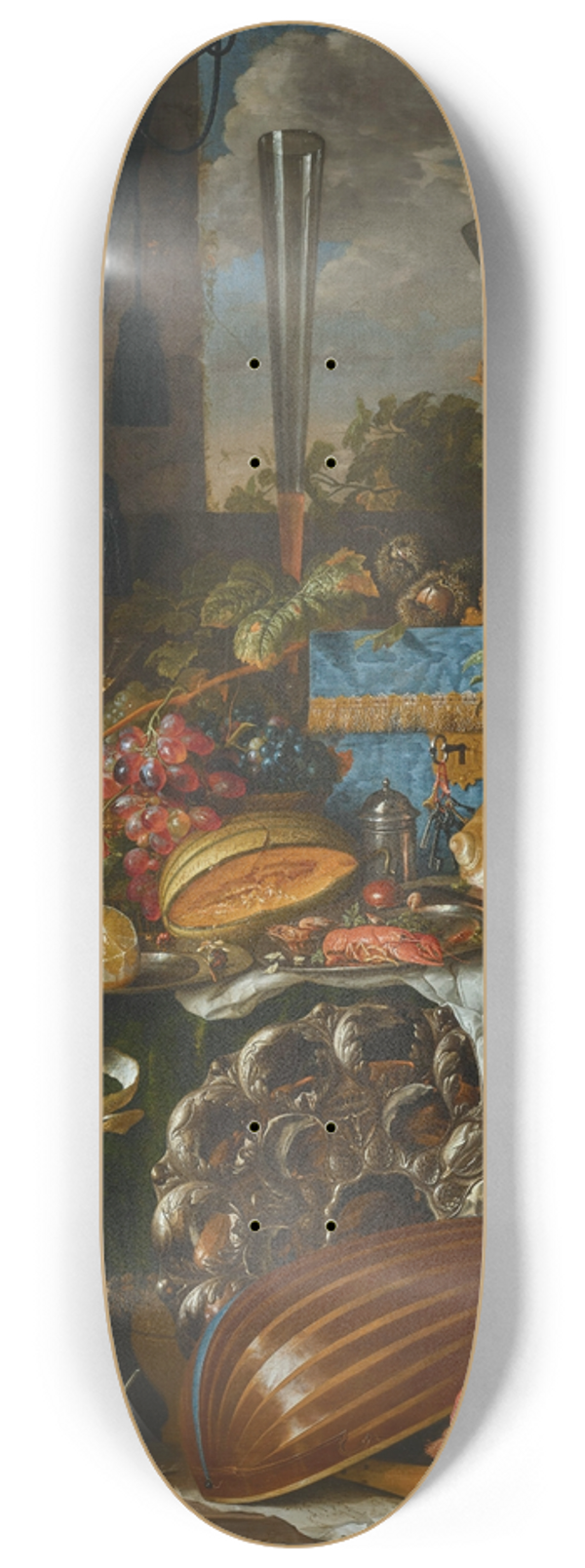 Jan Davidsz de Heem - A banquet still life 8.25 inch art skate deck