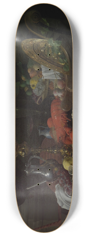 Jan Davidsz de Heem - Still Life; A Banqueting Scene 8.25 inch art skate deck