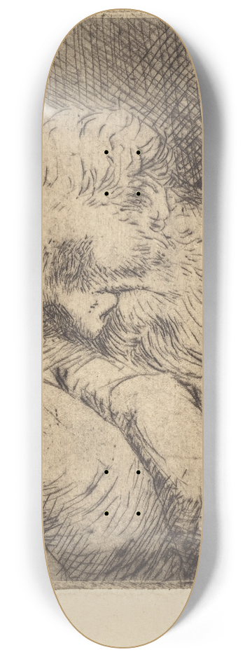 Alphonse Legros - Sleeping Beggar (Mendiant endormi) 8.25 inch art skate deck
