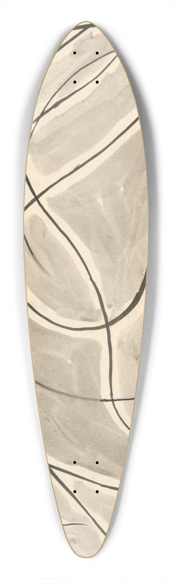 Abraham Walkowitz - Dance Abstraction; Isadora Duncan. (or RhythmicLine) 39.3 inch art pintail longboard deck