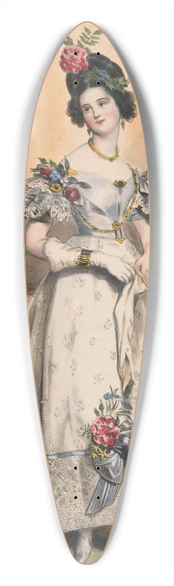 Achille Devria - 11 Heures Du Soir. Portrait from Les Dix-huit Heures dune Parisienne 39.3 inch art pintail longboard deck