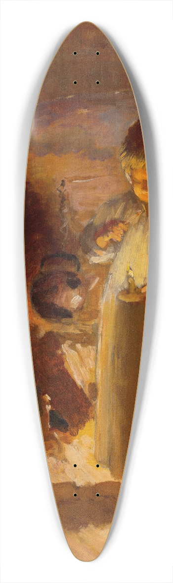 Adam Emory Albright - Fireside Candlelight 39.3 inch art pintail longboard deck